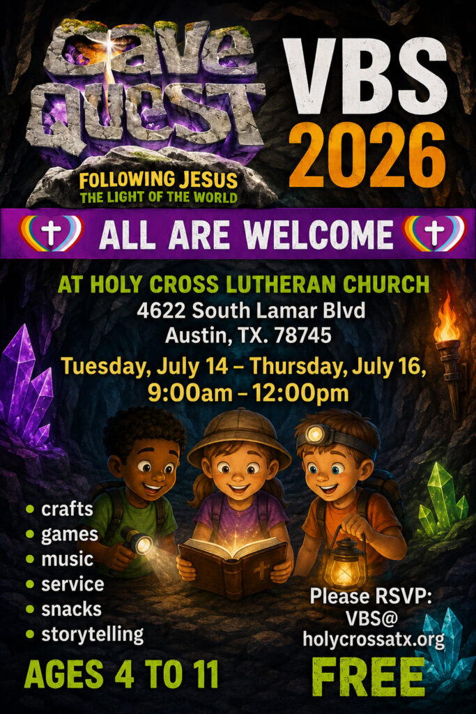 VBS 2026: July 14-16 9am-12pm